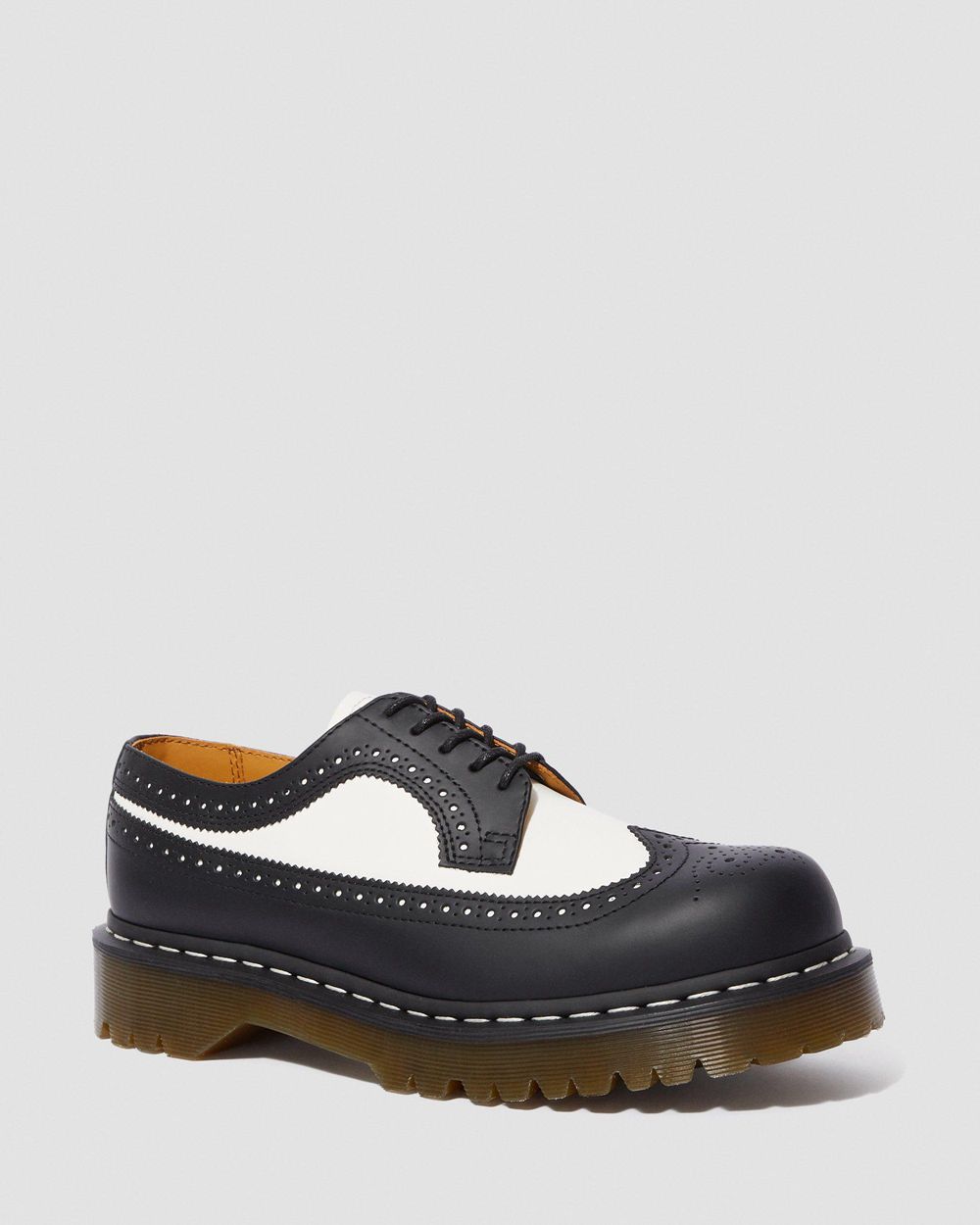 Dr Martens 3989 Bex Smooth Kožené Brogue Topanky Damske ( Čierne/Biele ) SK 429-SRBZPE